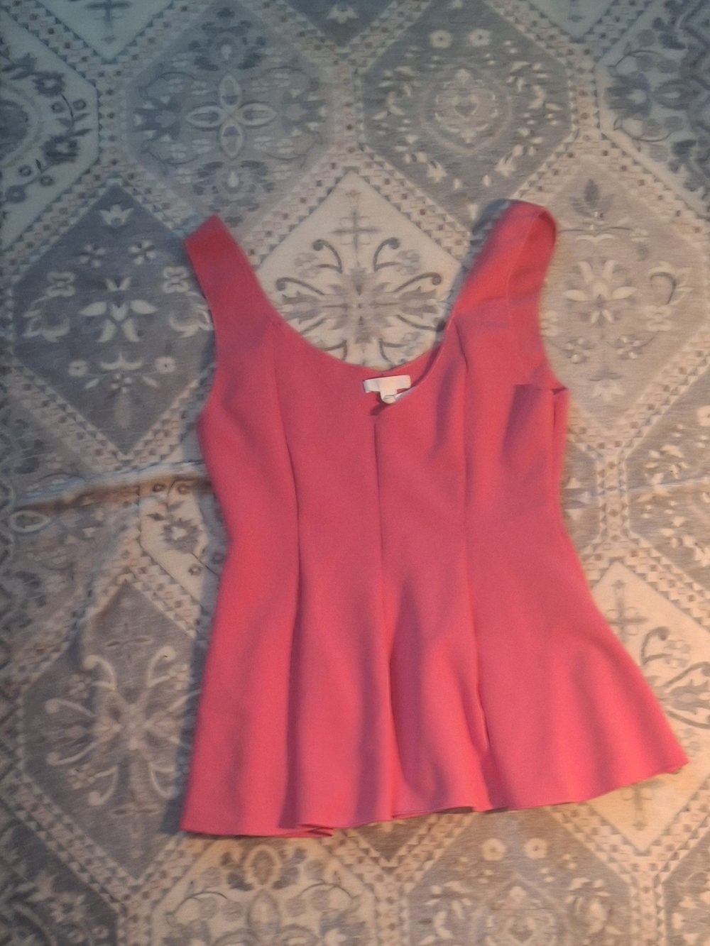 H&M Women's Coral Pink Short Sleeve Tunic Top